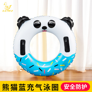 Flotador Inflable Lcwj en Forma de Donut, Diseño de Panda Rosa y Blanco, para Niños y Adultos, para Piscina y Parque Acuático - Product Image 5