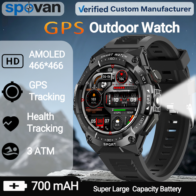 Wholesale GPS Smart Watch Outdoor Waterproof OEM BT Call Smartwatch AMOLED Multi-Satellite Tracker for Men Women