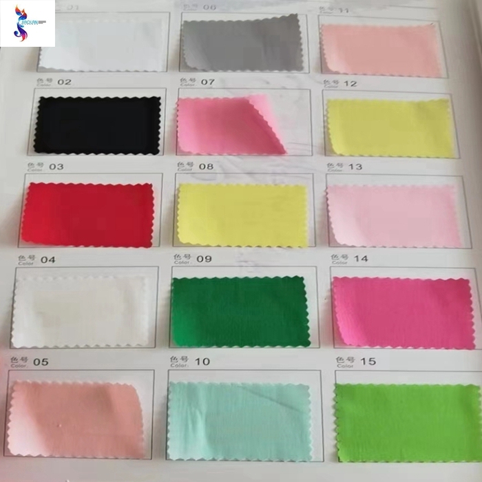 Fresh order quality no selection take all quantity nylon rayon spandex fabric plain dyed wovem pants fabric apparel stock