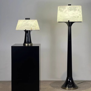 Designer Wabi Sabi Natural Marble Table Lamp Led Light Source E27 Bulb Base Switch Control For Living Room Bedroom Study - Product Image 3