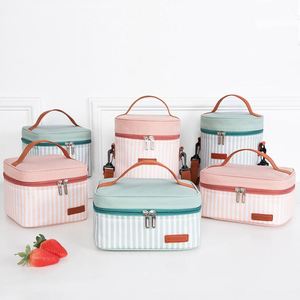 Sac isotherme en coton avec bandoulière amovible pour boîte bento, sac repas thermique, chauffe-plat - Product Image 1