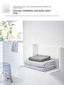 Estante Plegable Magnético Multiusos Moderno de Acero Inoxidable, Almacenamiento de Pared para Baño y Balcón - Product Image 5