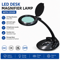 Lampe de bureau flexible à forte demande pour l'exportation, loupe LED grossissante 3x 5x pour travaux de précision, artisanat, lecture, peinture et loisirs