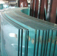 Verre trempé transparent courbé, creux/plein, 5 mm, pour murs-rideaux de centres commerciaux, immeubles de bureaux, balcons d'hôtels, garde-corps et fenêtres d'escaliers