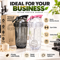 Bouteille shaker de fitness Tritan sans BPA de 600 ml en gros avec logo personnalisé, couvercle anti-fuite et boule mélangeuse pour la gym et les boissons protéinées