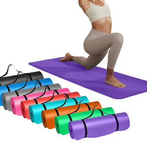 Tikar <span class=keywords><strong>Yoga</strong></span> ekstra tebal <span class=keywords><strong>NBR</strong></span>, kepadatan tinggi Non-Slip, tikar busa Gym dengan tali pembawa - Product Image 2
