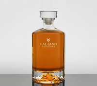 Botol Kaca Minuman Keras Berkualitas Tinggi 500ml 700ml 750ml dengan Gabus untuk Brandy Whisky Rum Gin Vodka