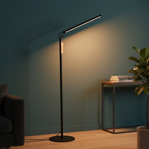 Minimalist Black Metal Floor Lamp LED Adjustable Height Touch Control Warm Black 3500K <b>Indoor</b> <b>Lighting</b> - Product Image 2