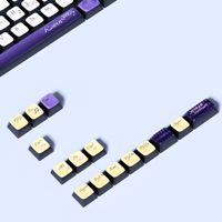 Wholesale 118-Key Purple Yellow Translucent PBT Dye Sublimation OEM Profile Keycap Set for MX Mechanical Gaming Keyboard