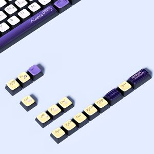 Conjunto de Teclas PBT Translucidas Roxas e Amarelas de 118 Teclas para Teclado Mecânico de Jogos MX - Product Image 5