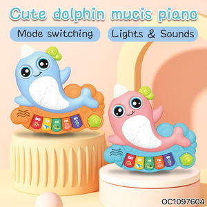 Claviers lumineux à piles, jouet musical dauphin, <span class=keywords><strong>piano</strong></span> électronique <span class=keywords><strong>pour</strong></span> bébé de 2025, nouveau jouet musical <span class=keywords><strong>pour</strong></span> bébé de <span class=keywords><strong>18</strong></span> <span class=keywords><strong>mois</strong></span>, vente en gros - Product Image 2