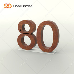 กล่องจดหมายเหล็กคอร์เทนตัดด้วยเลเซอร์ พร้อมเสาสำหรับใช้งานกลางแจ้ง - Product Image 3