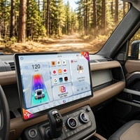 Radio de Auto Android de Doble DIN y 13 Pulgadas con Apple CarPlay, GPS, Pantalla QLED, 1 Año de Garantía - Estéreo para Reproductor DSP