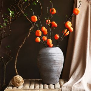 Yihua Floral Art Branche d'Arbre de Kaki Artificielle 108cm Fleur en Soie Rouge Ornement Végétal Décoratif - Product Image 2