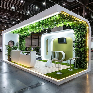 <span class=keywords><strong>Stand</strong></span> d'exposition en bois 20x20 pieds avec espace de rangement, <span class=keywords><strong>stand</strong></span> publicitaire de marque, système modulaire réutilisable pour les foires - Product Image 1