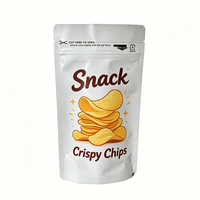 Sachet Doypack alimentaire anti-humidité en BOPP, VMPET, PE avec encoche de déchirement et fermeture zip personnalisée pour snacks frits et chips
