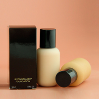 Fond de Teint Liquide Matifiant Hydratant Couvrant et Imperméable de Qualité Supérieure, Longue Tenue, Teinte Foncée, Vente en Gros, Marque Privée