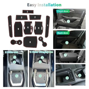 Set di 11 Accessori <span class=keywords><strong>Interni</strong></span> Auto in PVC Antiscivolo Stile Popolare per <span class=keywords><strong>Renault</strong></span> <span class=keywords><strong>Austral</strong></span> E-Tech Modelli 2022-2025 - Product Image 2