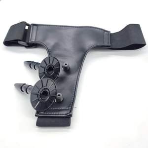 Harness Strapless Strap-On yang Dapat Disesuaikan dengan 2 Dildo Realistis, Getaran, Stimulasi Titik-G, Mainan Seks Dewasa untuk Wanita, Pasangan, Lesbian - Product Image 4