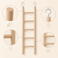Jouet en bois pour oiseaux, accessoires pour cage à oiseaux, petite échelle colorée pour grimper, design anti-évasion, fabriqué dans le Zhejiang