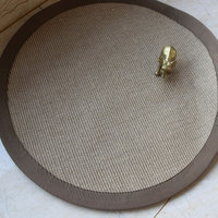 Bestseller Naturfaser gewebter Teppich Sisal Teppich Teppich mit Rand bindung Latex rücken