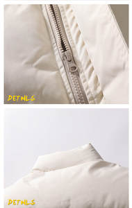 Navy Black <strong>White</strong> Puffer <strong>Vest</strong> Real Pictures Outer Wear Polyester Padding <strong>Vest</strong> Thick Winter Unisex Gilet for Men and Woman - Product Image 6