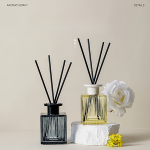 Bouteille en verre de mode transparente de haute qualité pour bricolage aromathérapie pour diffuseur de roseau Logo personnalisé désodorisant à l'huile essentielle Fre - Product Image 3