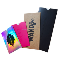 EN-244 Enveloppe en papier souple noir avec estampage doré, papier UV Spot, porte-cartes de crédit, emballage d'enveloppe, boîte d'enveloppe personnalisée