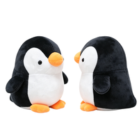 Peluche pingouin animé tendance, douce, petite, pour anniversaire de bébé, animaux de compagnie en polyester brodé, rembourrée en coton PP