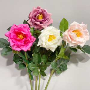 GJ-AF11-5 Real Touch <b>Flowers</b> Wholesale Real Touch Roses <b>Artificial</b> Hybrid Latex <b>Artificial</b> <b>Silk</b> Rose <b>Flower</b> for Home Wedding De - Product Image 6