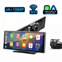 Rétroviseur tactile 4K de 11,26 pouces avec navigation GPS, CarPlay sans fil, Android Auto, USB