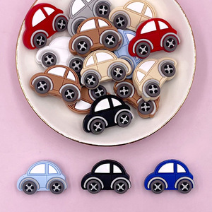 Cl Cartoon <b>Silicone</b> Car <b>Beads</b> For Diy Craft Pen <b>Beads</b> Baby Teether 3 Months Plus - Product Image 5