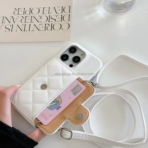 Nouvelle <span class=keywords><strong>coque</strong></span> de téléphone portable de luxe avec lanière bandoulière pour <span class=keywords><strong>iPhone</strong></span> 17 16 15 14, étui avec porte-cartes et sangle d'épaule pour <span class=keywords><strong>iPhone</strong></span> <span class=keywords><strong>13</strong></span> 12 Pro Max - Product Image 3
