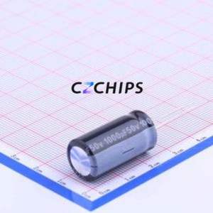 Condensateur électrolytique en aluminium à montage traversant RGA102M1HBK-1325, montage traversant, D12.5xL25mm 1000uF 20% 50V 5mm - Product Image 1