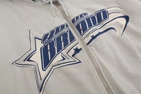 Vente en gros de sweat à capuche démon à cornes pour hommes, mode haute rue, ample, automne, patch, lettre brodée, cardigan à capuche