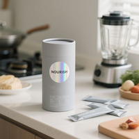 Caja de Regalo Cilíndrica de Papel Kraft, Personalizada, Ecológica, de Alta Gama, de Grado Alimenticio, Biodegradable, Reciclable y Reutilizable, para Gelatina