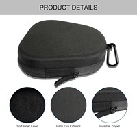 Étui de transport rigide en EVA personnalisable pour écouteurs sans fil / Bluetooth supra-auriculaires - Pochette / Sac de rangement de voyage protecteur avec fermeture éclair