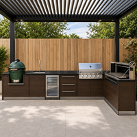 Cuisine barbecue extérieure  et station de grill pour villas Four électrique encastré sur mesure et gril en acier inoxydable