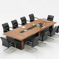 Meubles de bureau modernes et durables de luxe, table de formation, chaise, combinaison table de conférence, table en bois pour usage domestique, hôtel, école, 10 places