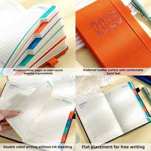 Carnet en cuir souple personnalisé avec sangle pour étudiants et bureau 2025 – Couverture rigide en PU - Product Image 3