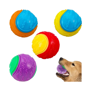 Gıcırtılı köpek topu scoobydoo tasarım diş temizleme yavru çiğnemek oyuncaklar Pet interaktif hareket eğitim topları - Product Image 1