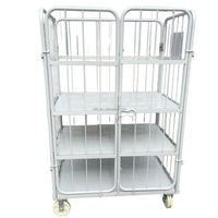 Chariot mobile démontable à 2 portes pour cage à palettes mobiles de galvanisation à chaud pour entrepôt