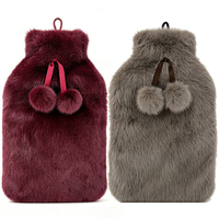 Bouteille d'eau chaude et froide de fabrication chinoise, sac à eau chaude avec housse en peluche en caoutchouc
