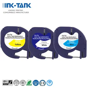 INK-TANK 91201 91202 91204 91331 91221 59422 59423 uyumlu etiket kartuş şerit bant için DYMO Letratag LT-100H yazıcı