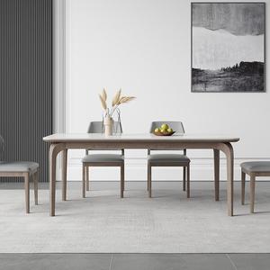 Solid Wood <strong>Dining</strong> Room <strong>Table</strong>, Luxury Modern <strong>Grey</strong> Restaurant Rectangle <strong>Dining</strong> <strong>Table</strong> and Chairs Wooden <strong>Dining</strong> <strong>Tables</strong> <strong>Set</strong> - Product Image 3