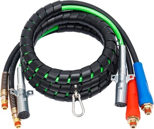 12FT 3 en 1 Wrap ABS câble 7 voies lignes électriques tuyau d'air en caoutchouc pour accessoires Semi-<span class=keywords><strong>camion</strong></span> - Product Image 1