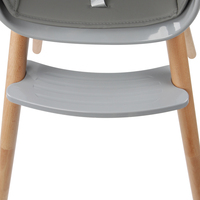 Chaise haute pour bébé en bois de style minimaliste nordique avec plateau amovible et siège rembourré