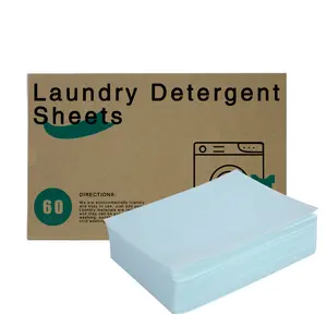 Eco-Friendly Detergent Sheet Natural Hypoallergenic Biodegradable Washer Soap Strips Laundry Detergent Sheets