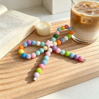 Porte-clés en résine multicolore pastel avec nœud, étoile et animaux, thème amour, pendentif décoratif, ornement de sac à main et de voiture, tendance