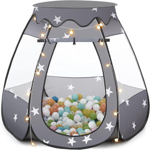 Tente de jeu portable Princesse en polyester doux pour enfants, piscine à balles, jouets, tente de maison de fée pour filles - Product Image 1